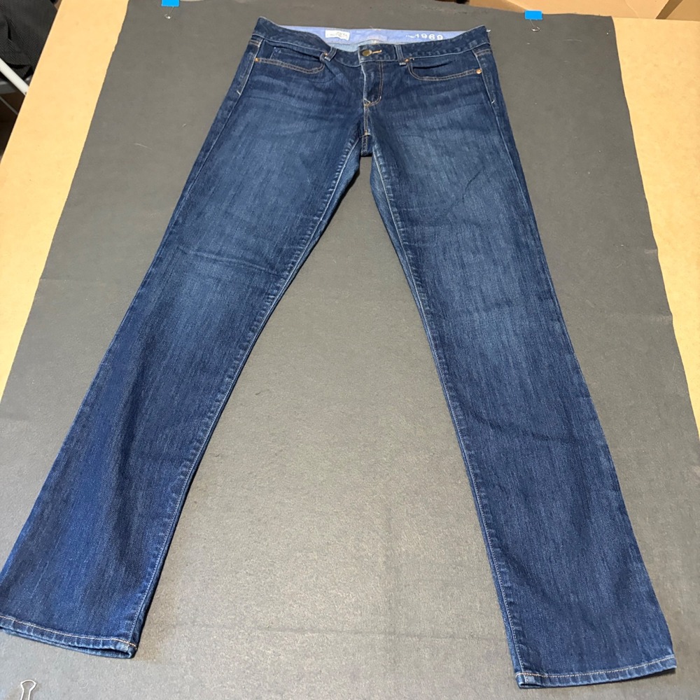 Gap Tall Real Straight Jeans Womens 30/10L Dark Wash Long Fall Cotton Core